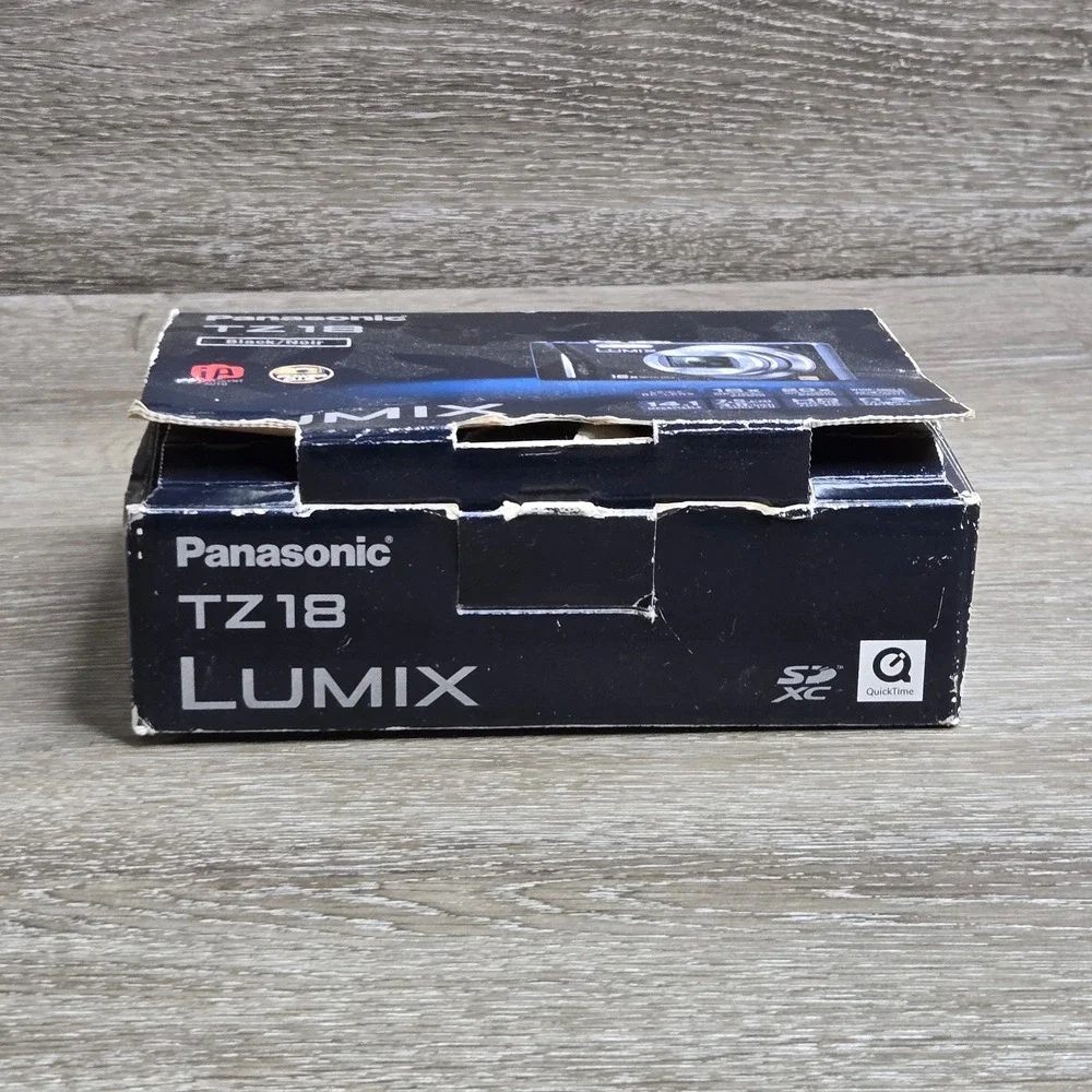 Panasonic Lumix DMC-TZ18 BLACK 14MP Digital LEICA LENS 16x Zoom Kit Box Charger